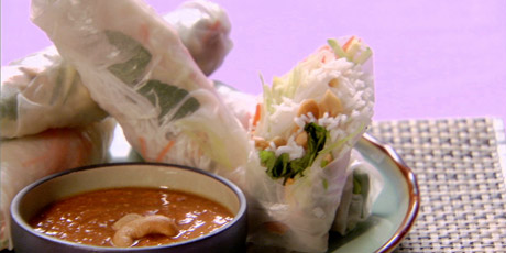 vegetarische Reisrollen