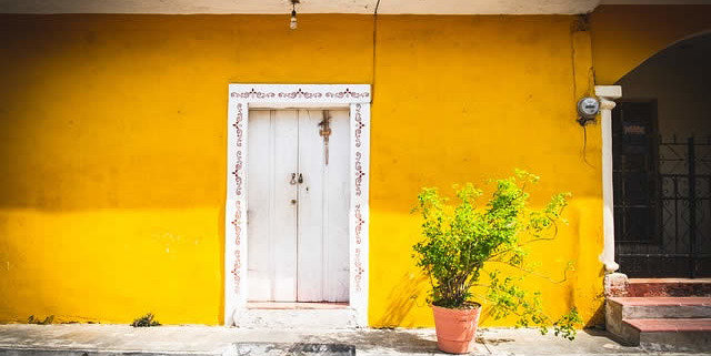 Die Kleinstadt Izamal in Yucatán