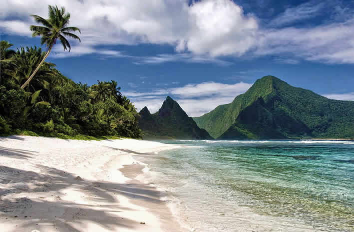 Strand im Nationalpark auf Ofu