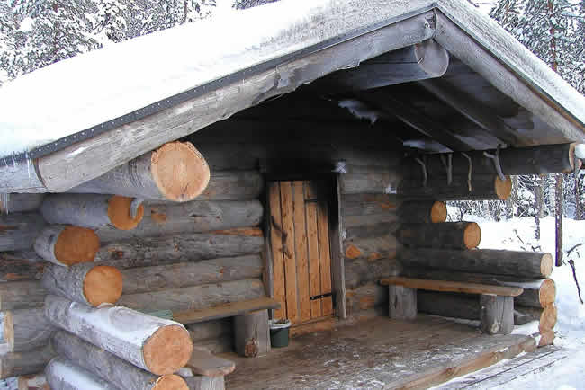 Eine finnische Rauchsauna