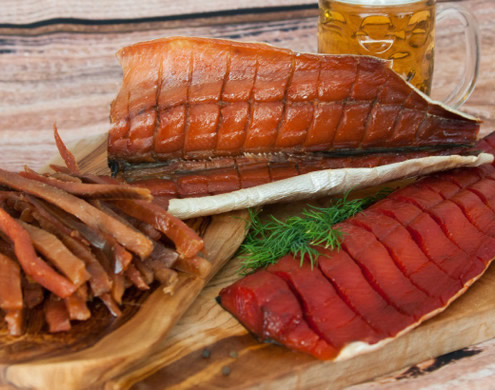 Gedörrter wilder Lachs – Fischdelikatessen