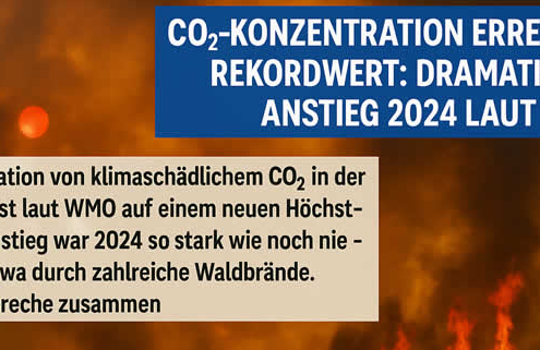 CO₂-Konzentration erreicht Rekordwert: Dramatischer Anstieg 2024 laut WMO