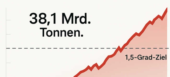 Weltweiter CO₂-Ausstoß auf Rekordhoch: Klimaziel rückt in weite Ferne