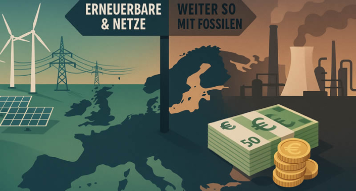 Europa, entscheide dich: Warum ein erneuerbares Energiesystem billiger ist – und sicherer