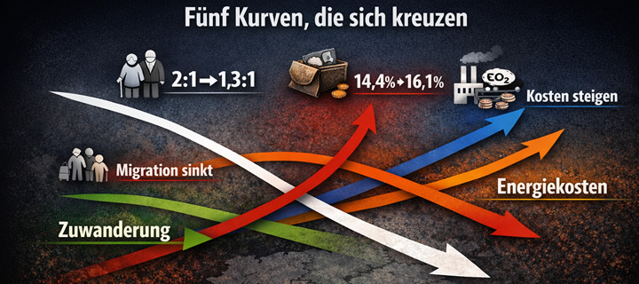 Deutschland 2025: Fünf demografische und fiskalische Kurven die sich kreuzen Deutschland 2025: Fünf demografische und fiskalische Kurven die sich kreuzen